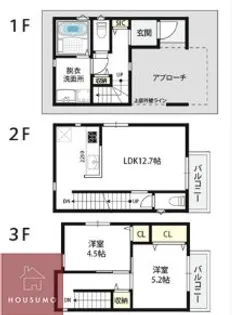 大阪府豊中市北条町2丁目【一戸建】の間取り