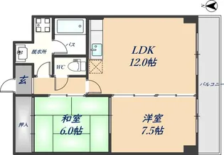 エムテック八尾【1階】の間取り