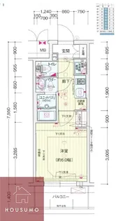 プレサンス新大阪ザシティ【1階】の間取り