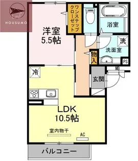 カーサ ポポラーレ【303号室】の間取り