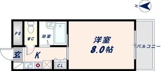 アベニューリップル長田Ⅰ【607号室】の間取り