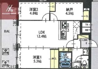大阪府東大阪市長瀬町1丁目【マンション】の間取り
