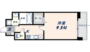 シャイニング布施離宮【304号室】の間取り