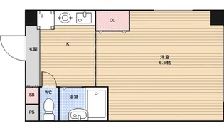 レヴェ北田辺【5階】の間取り