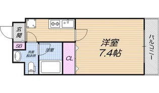 リアーレ北田辺【7階】の間取り
