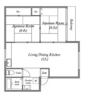 アブニール【201号室】の間取り