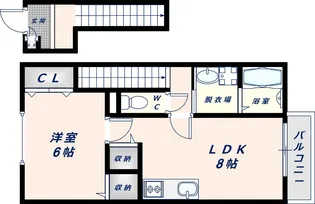 ソレジオ武村Ⅴ S【201号室】の間取り
