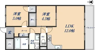 ラ・ボアコートin花園【103号室】の間取り