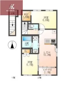 リヴォラルコート若江【206号室】の間取り