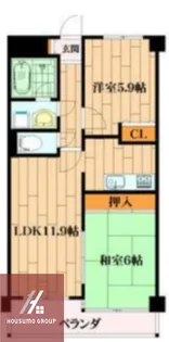 グランドアーバン【405号室】の間取り