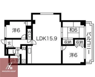 ベルヴュー長興寺【203号室】の間取り