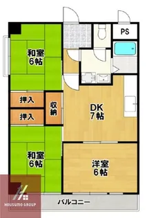 シャトー黒田【1002号室】の間取り