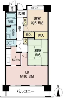 大阪府大阪市平野区長吉川辺1丁目【マンション】の間取り