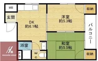 竹園コープ【201号室】の間取り
