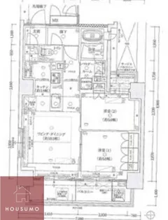 プレミスト江坂【13号室】の間取り