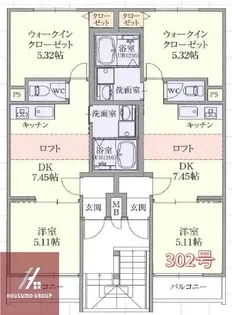 レジデンス西三国【3階】の間取り