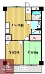 コーポ南千里【1階】の間取り