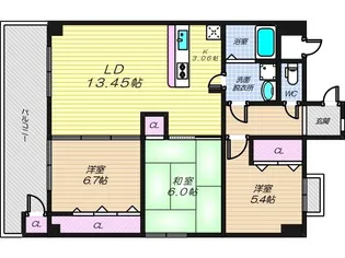 パルテール21【6階】の間取り