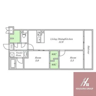 エスタジオ針中野【2階】の間取り