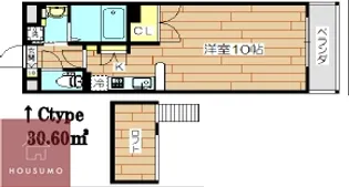 カーサスペリオーレⅡ【401号室】の間取り