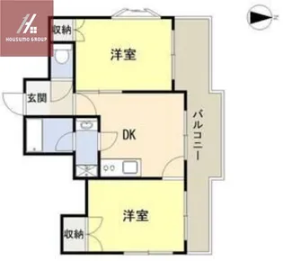 アトレーユ深江【401号室】の間取り