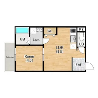 MarkVilla水走【203号室】の間取り