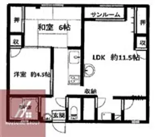 庄内ユタカマンション【302号室】の間取り