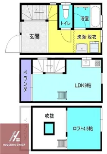 ハーミッツ・セル大桐【006号室】の間取り