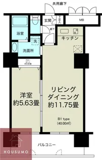 ノルデンタワー新大阪プレミアム 【3階】の間取り