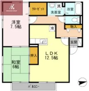 グレイスコート【1階】の間取り