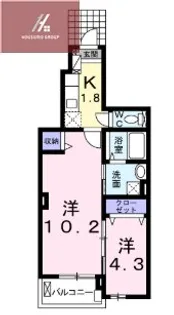 モデッサ司【103号室】の間取り