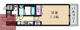 セレッソコートリバーサイドOSAKA【707号室】の間取り