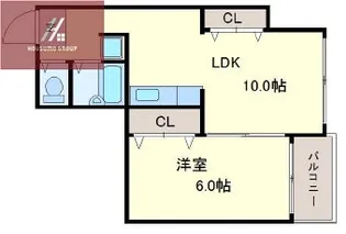 グランドハイツ正覚寺【202号室】の間取り