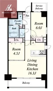 F-TAMATSUKURI【8階】の間取り