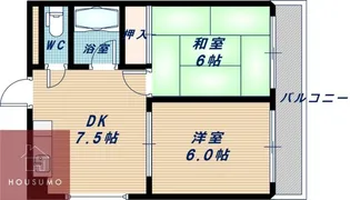 メゾン錦【202号室】の間取り