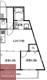 レーヴ・エスパス【2階】の間取り