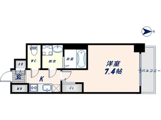 サムティ大阪GRAND EAST2【8階】の間取り