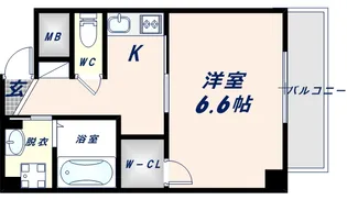 グランエクラ大今里南Ⅱ【9階】の間取り