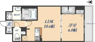 レジデンス久宝寺【5階】の間取り