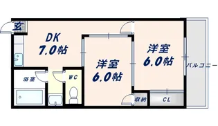 23ハイム【4階】の間取り