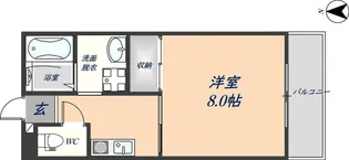 サンモールC棟【202号室】の間取り