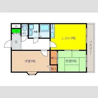 サンライフ上住吉【3階】の間取り