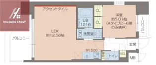 プレジオ玉造【2階】の間取り