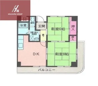 カスカード新田Ⅰ【4B号室】の間取り