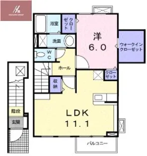 メゾン ソレイユ【207号室】の間取り