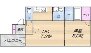 フジパレス田辺Ⅲ番館【3階】の間取り