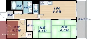 ヒシヒラリバーハイツ【312号室】の間取り