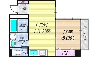 リバーライズ京町堀【403号室】の間取り