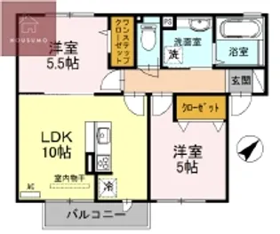 ベルデュール【203号室】の間取り