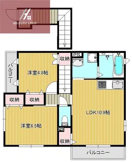 AMABILE【201号室】の間取り